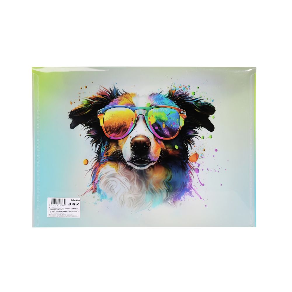 Psaníčko s drukem A4 s tiskem crazy animals pes